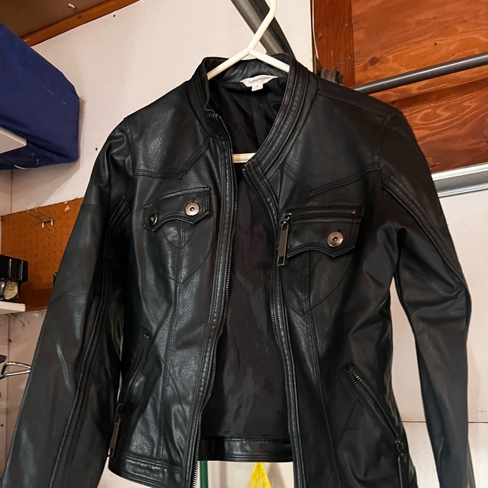 Maurices black pleather jacket.